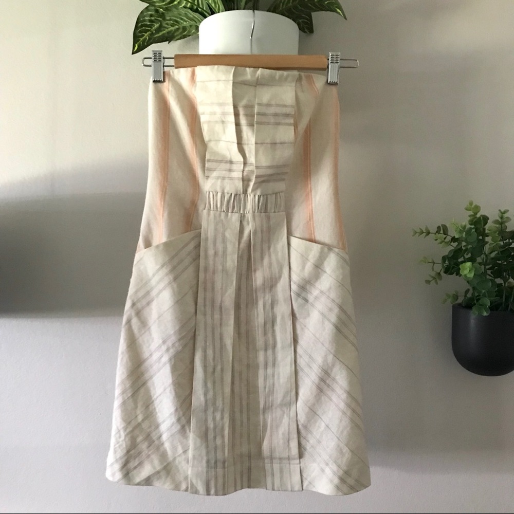 UO Coincidence & Chance Strapless Linen Dress